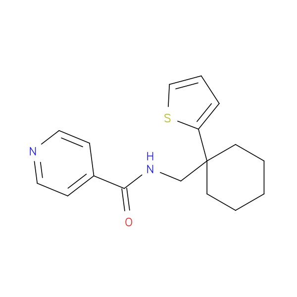 N-{[1-(thiophen-2-yl)cyclohexyl]methyl}pyridine-4-carboxamide