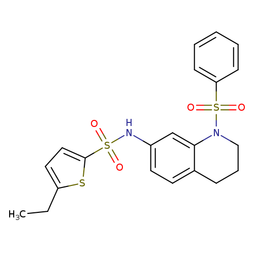 N-[1-(benzenesulfonyl)-1,2,3,4-tetrahydroquinolin-7-yl]-5-ethylthiophene-2-sulfonamide