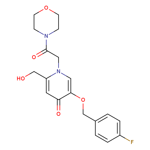5-[(4-fluorophenyl)methoxy]-2-(hydroxymethyl)-1-[2-(morpholin-4-yl)-2-oxoethyl]-1,4-dihydropyridin-4-one