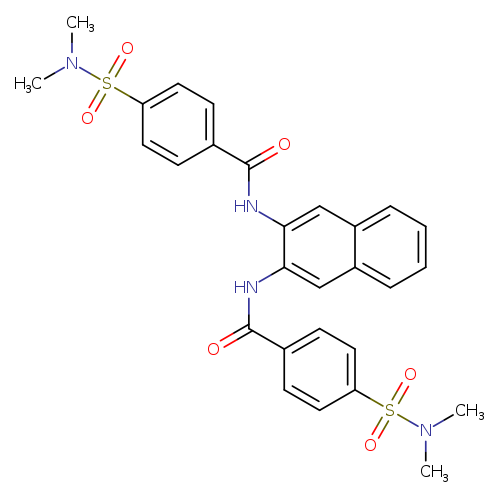 4-(dimethylsulfamoyl)-N-{3-[4-(dimethylsulfamoyl)benzamido]naphthalen-2-yl}benzamide