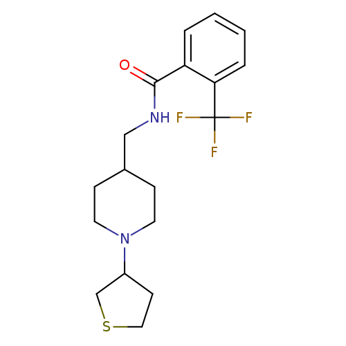 N-{[1-(thiolan-3-yl)piperidin-4-yl]methyl}-2-(trifluoromethyl)benzamide
