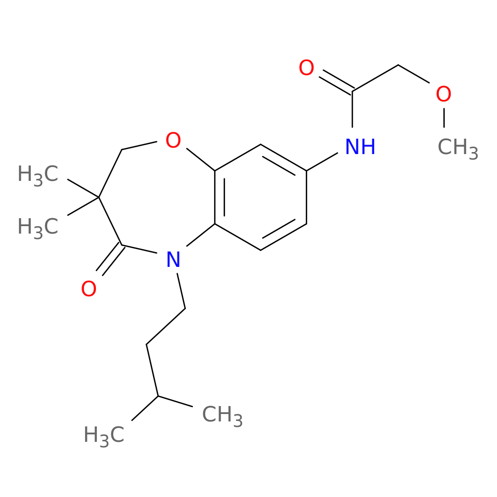 N-[3,3-dimethyl-5-(3-methylbutyl)-4-oxo-2,3,4,5-tetrahydro-1,5-benzoxazepin-8-yl]-2-methoxyacetamide