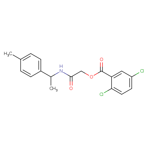 {[1-(4-methylphenyl)ethyl]carbamoyl}methyl 2,5-dichlorobenzoate