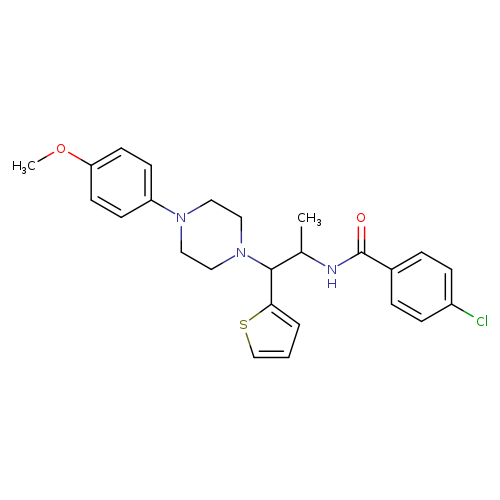 4-chloro-N-{1-[4-(4-methoxyphenyl)piperazin-1-yl]-1-(thiophen-2-yl)propan-2-yl}benzamide
