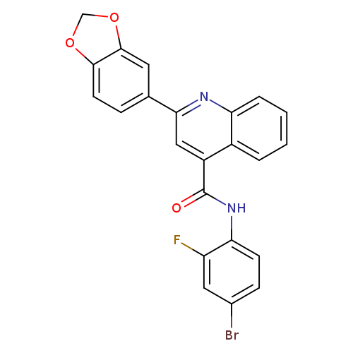 2-(1,3-benzodioxol-5-yl)-N-(4-bromo-2-fluorophenyl)-4-quinolinecarboxamide