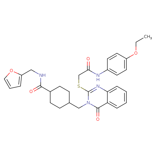 4-{[2-({[(4-ethoxyphenyl)carbamoyl]methyl}sulfanyl)-4-oxo-3,4-dihydroquinazolin-3-yl]methyl}-N-[(furan-2-yl)methyl]cyclohexane-1-carboxamide