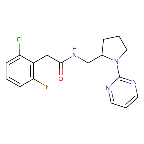 2-(2-chloro-6-fluorophenyl)-N-{[1-(pyrimidin-2-yl)pyrrolidin-2-yl]methyl}acetamide