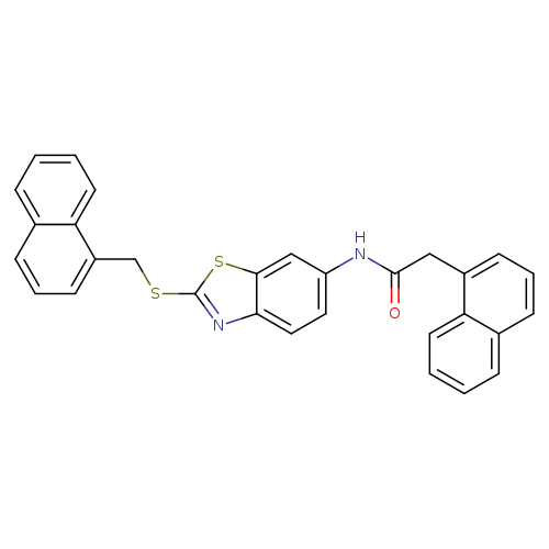 2-(1-naphthyl)-N-{2-[(1-naphthylmethyl)sulfanyl]-1,3-benzothiazol-6-yl}acetamide