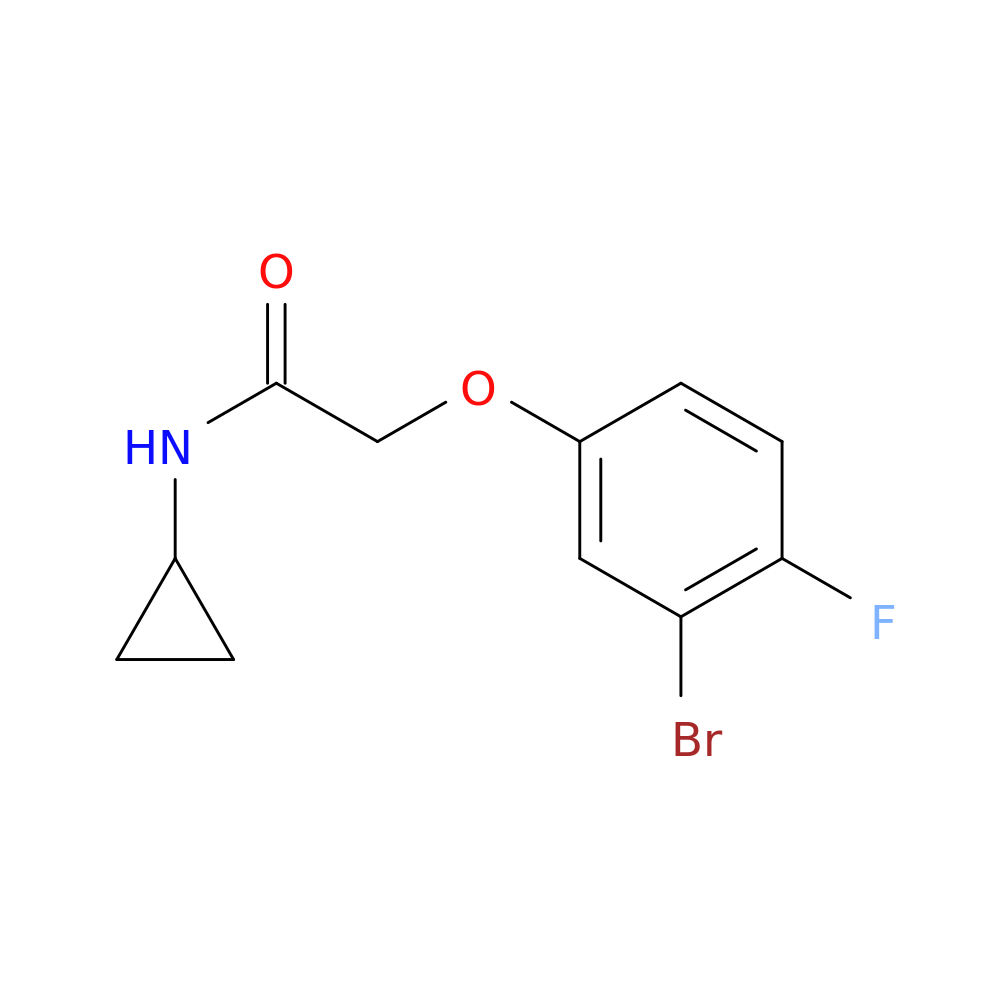 2-(3-Bromo-4-fluorophenoxy)-N-cyclopropylacetamide