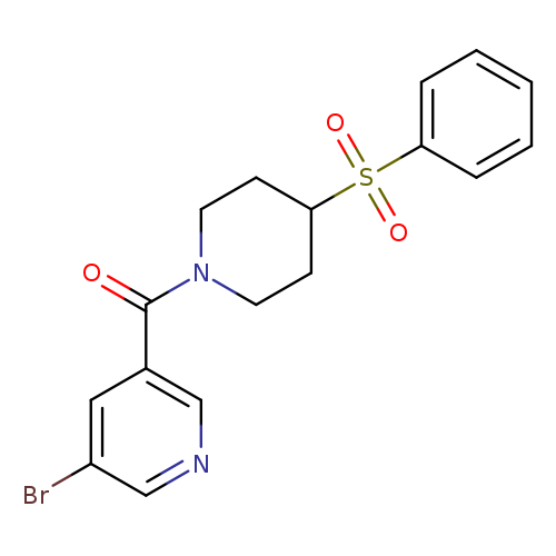 3-[4-(benzenesulfonyl)piperidine-1-carbonyl]-5-bromopyridine