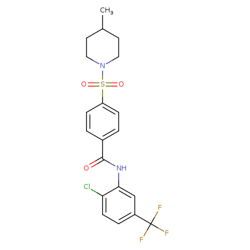 N-[2-chloro-5-(trifluoromethyl)phenyl]-4-[(4-methylpiperidin-1-yl)sulfonyl]benzamide