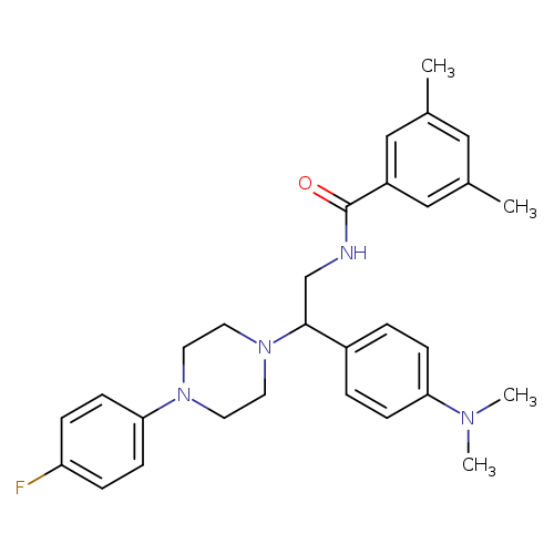 N-{2-[4-(dimethylamino)phenyl]-2-[4-(4-fluorophenyl)piperazin-1-yl]ethyl}-3,5-dimethylbenzamide
