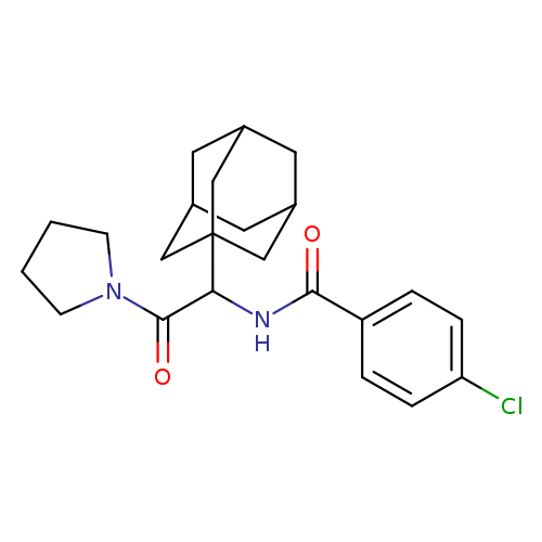 N-[1-(adamantan-1-yl)-2-oxo-2-(pyrrolidin-1-yl)ethyl]-4-chlorobenzamide