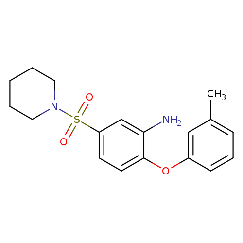 2-(3-methylphenoxy)-5-(piperidine-1-sulfonyl)aniline