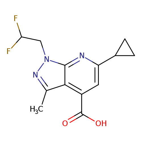 6-Cyclopropyl-1-(2,2-difluoroethyl)-3-methyl-1H-pyrazolo[3,4-b]pyridine-4-carboxylic acid