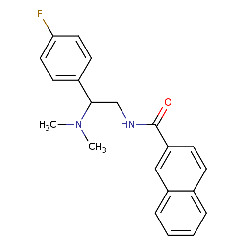 N-[2-(dimethylamino)-2-(4-fluorophenyl)ethyl]naphthalene-2-carboxamide