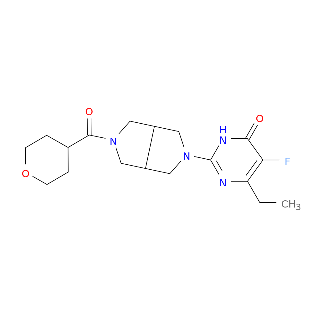 6-ethyl-5-fluoro-2-[5-(oxane-4-carbonyl)-octahydropyrrolo[3,4-c]pyrrol-2-yl]-3,4-dihydropyrimidin-4-one