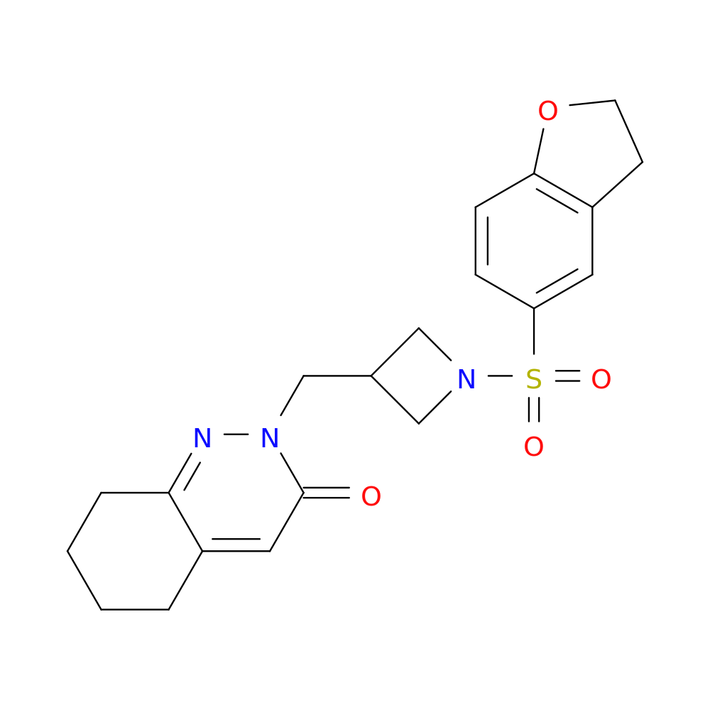 2-{[1-(2,3-dihydro-1-benzofuran-5-sulfonyl)azetidin-3-yl]methyl}-2,3,5,6,7,8-hexahydrocinnolin-3-one