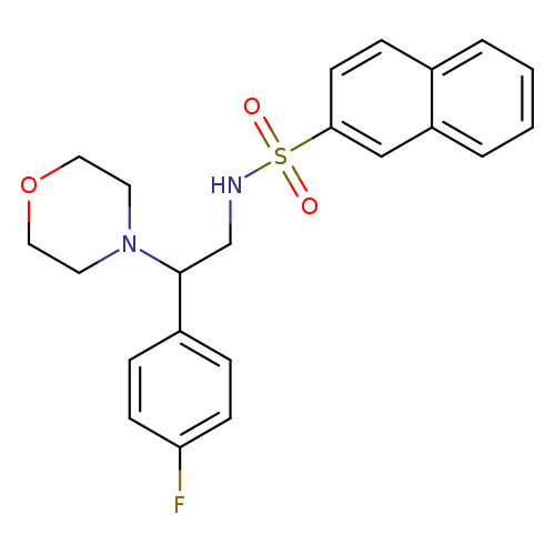 N-[2-(4-fluorophenyl)-2-(morpholin-4-yl)ethyl]naphthalene-2-sulfonamide