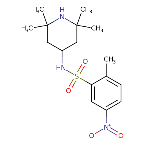 2-methyl-5-nitro-N-(2,2,6,6-tetramethylpiperidin-4-yl)benzene-1-sulfonamide