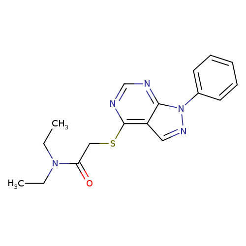 N,N-diethyl-2-({1-phenyl-1H-pyrazolo[3,4-d]pyrimidin-4-yl}sulfanyl)acetamide