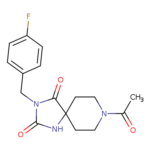 8-acetyl-3-[(4-fluorophenyl)methyl]-1,3,8-triazaspiro[4.5]decane-2,4-dione