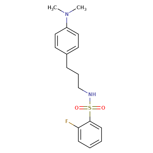 N-{3-[4-(dimethylamino)phenyl]propyl}-2-fluorobenzene-1-sulfonamide