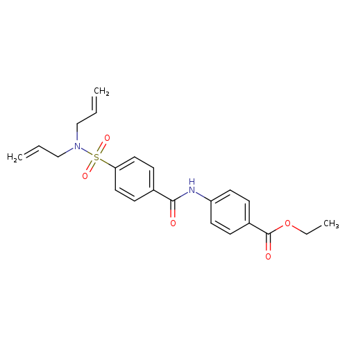 ethyl 4-{4-[bis(prop-2-en-1-yl)sulfamoyl]benzamido}benzoate