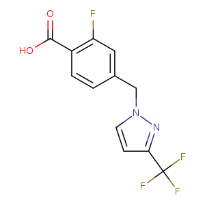 2-fluoro-4-{[3-(trifluoromethyl)-1H-pyrazol-1-yl]methyl}benzoic acid