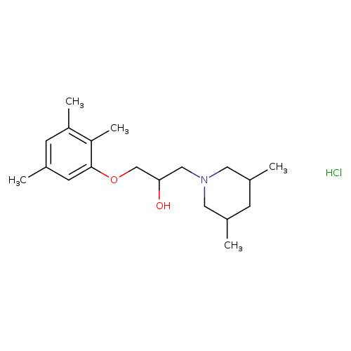 1-(3,5-dimethylpiperidin-1-yl)-3-(2,3,5-trimethylphenoxy)propan-2-ol hydrochloride