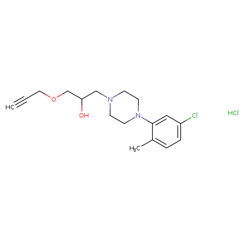 1-[4-(5-chloro-2-methylphenyl)piperazin-1-yl]-3-(prop-2-yn-1-yloxy)propan-2-ol hydrochloride