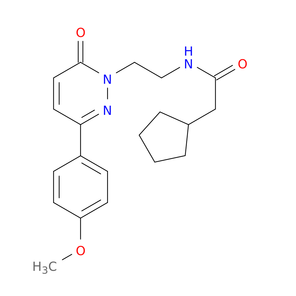 2-cyclopentyl-N-{2-[3-(4-methoxyphenyl)-6-oxo-1,6-dihydropyridazin-1-yl]ethyl}acetamide