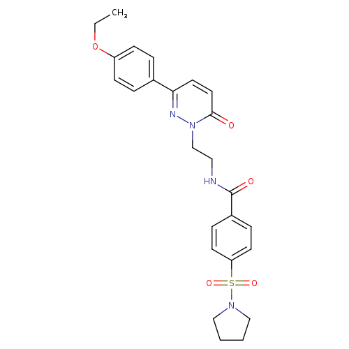 N-{2-[3-(4-ethoxyphenyl)-6-oxo-1,6-dihydropyridazin-1-yl]ethyl}-4-(pyrrolidine-1-sulfonyl)benzamide
