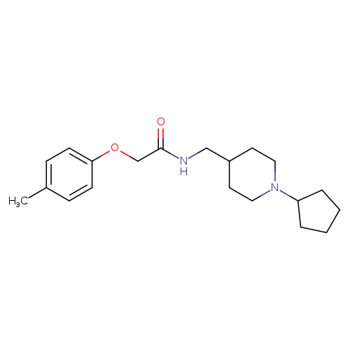 N-[(1-cyclopentylpiperidin-4-yl)methyl]-2-(4-methylphenoxy)acetamide