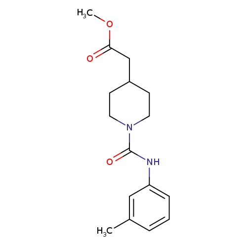 Methyl (1-([(3-methylphenyl)amino]carbonyl)piperidin-4-yl)acetate