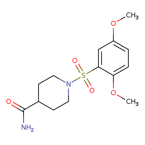 1-(2,5-dimethoxybenzenesulfonyl)piperidine-4-carboxamide