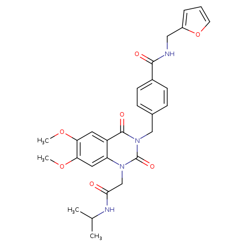4-[(6,7-dimethoxy-2,4-dioxo-1-{[(propan-2-yl)carbamoyl]methyl}-1,2,3,4-tetrahydroquinazolin-3-yl)methyl]-N-[(furan-2-yl)methyl]benzamide