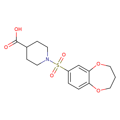 1-(3,4-dihydro-2H-1,5-benzodioxepine-7-sulfonyl)piperidine-4-carboxylic acid