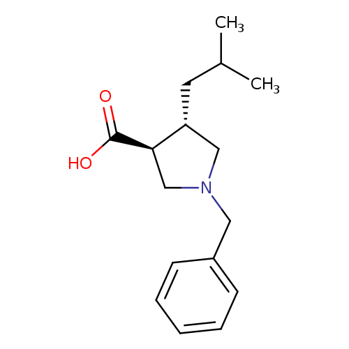 rac-(3R,4R)-1-benzyl-4-(2-methylpropyl)pyrrolidine-3-carboxylic acid, trans