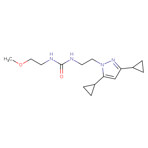 1-[2-(3,5-dicyclopropyl-1H-pyrazol-1-yl)ethyl]-3-(2-methoxyethyl)urea