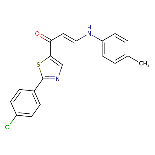 (2E)-1-[2-(4-chlorophenyl)-1,3-thiazol-5-yl]-3-[(4-methylphenyl)amino]prop-2-en-1-one