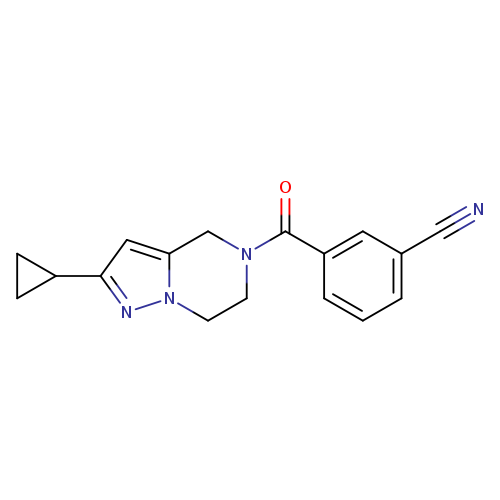 3-{2-cyclopropyl-4H,5H,6H,7H-pyrazolo[1,5-a]pyrazine-5-carbonyl}benzonitrile