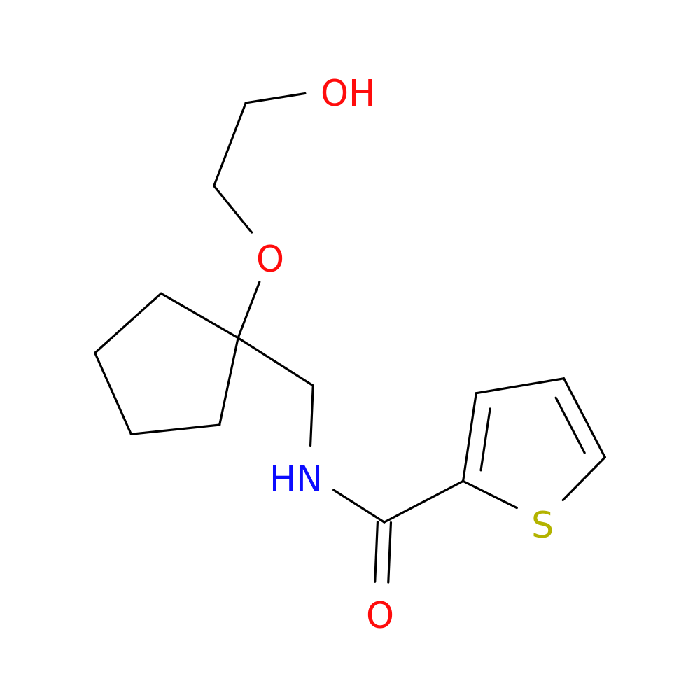 N-{[1-(2-hydroxyethoxy)cyclopentyl]methyl}thiophene-2-carboxamide