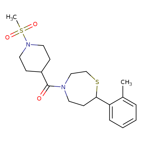 4-(1-methanesulfonylpiperidine-4-carbonyl)-7-(2-methylphenyl)-1,4-thiazepane