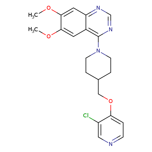 4-(4-{[(3-chloropyridin-4-yl)oxy]methyl}piperidin-1-yl)-6,7-dimethoxyquinazoline