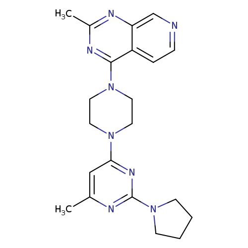 4-methyl-6-(4-{2-methylpyrido[3,4-d]pyrimidin-4-yl}piperazin-1-yl)-2-(pyrrolidin-1-yl)pyrimidine