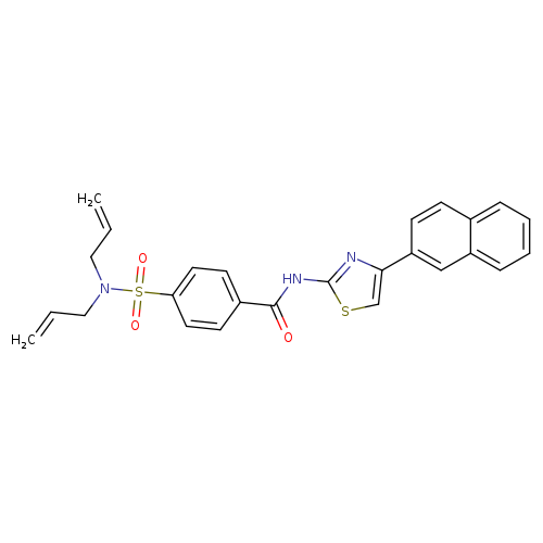 4-[bis(prop-2-en-1-yl)sulfamoyl]-N-[4-(naphthalen-2-yl)-1,3-thiazol-2-yl]benzamide