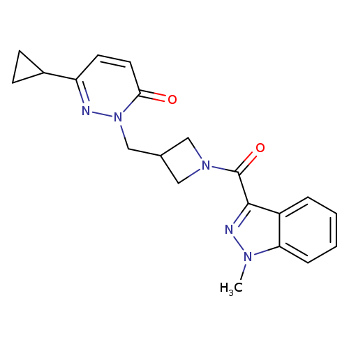 6-cyclopropyl-2-{[1-(1-methyl-1H-indazole-3-carbonyl)azetidin-3-yl]methyl}-2,3-dihydropyridazin-3-one