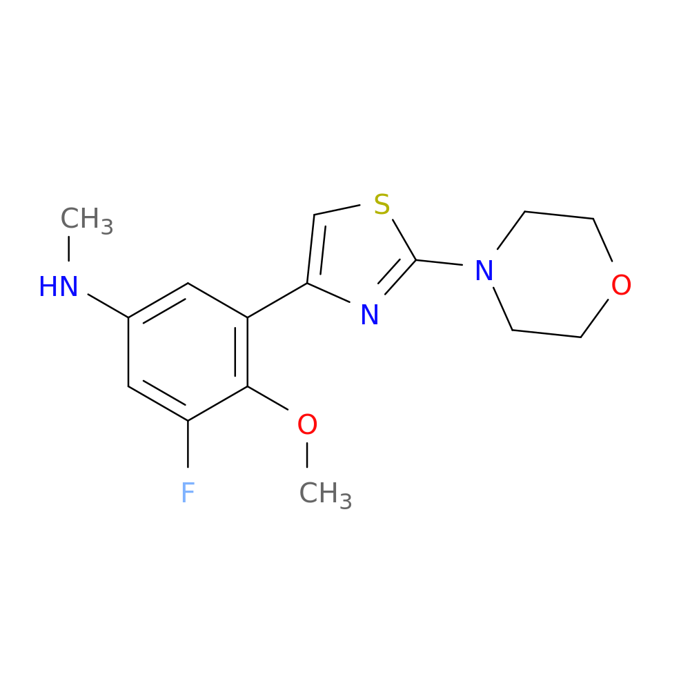 3-fluoro-4-methoxy-N-methyl-5-[2-(morpholin-4-yl)-1,3-thiazol-4-yl]aniline