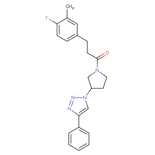 3-(4-fluoro-3-methylphenyl)-1-[3-(4-phenyl-1H-1,2,3-triazol-1-yl)pyrrolidin-1-yl]propan-1-one